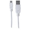 Manhattan  ICOC MUSB-A-010W - Καλώδιο USB 2.0 A αρσ / Micro B αρσ 1m Άσπρο Καλώδια Onetrade
